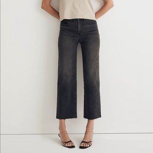 Madewell Perfect Vintage Wide-leg Crop Jean black
